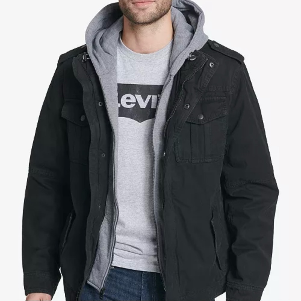 Levi's Black Hooded Jacket